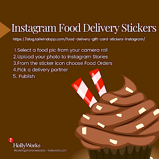 Upgrade your small business or restaurant Instagram account to a business account and take advantage of food delivery and gift card stickers. It